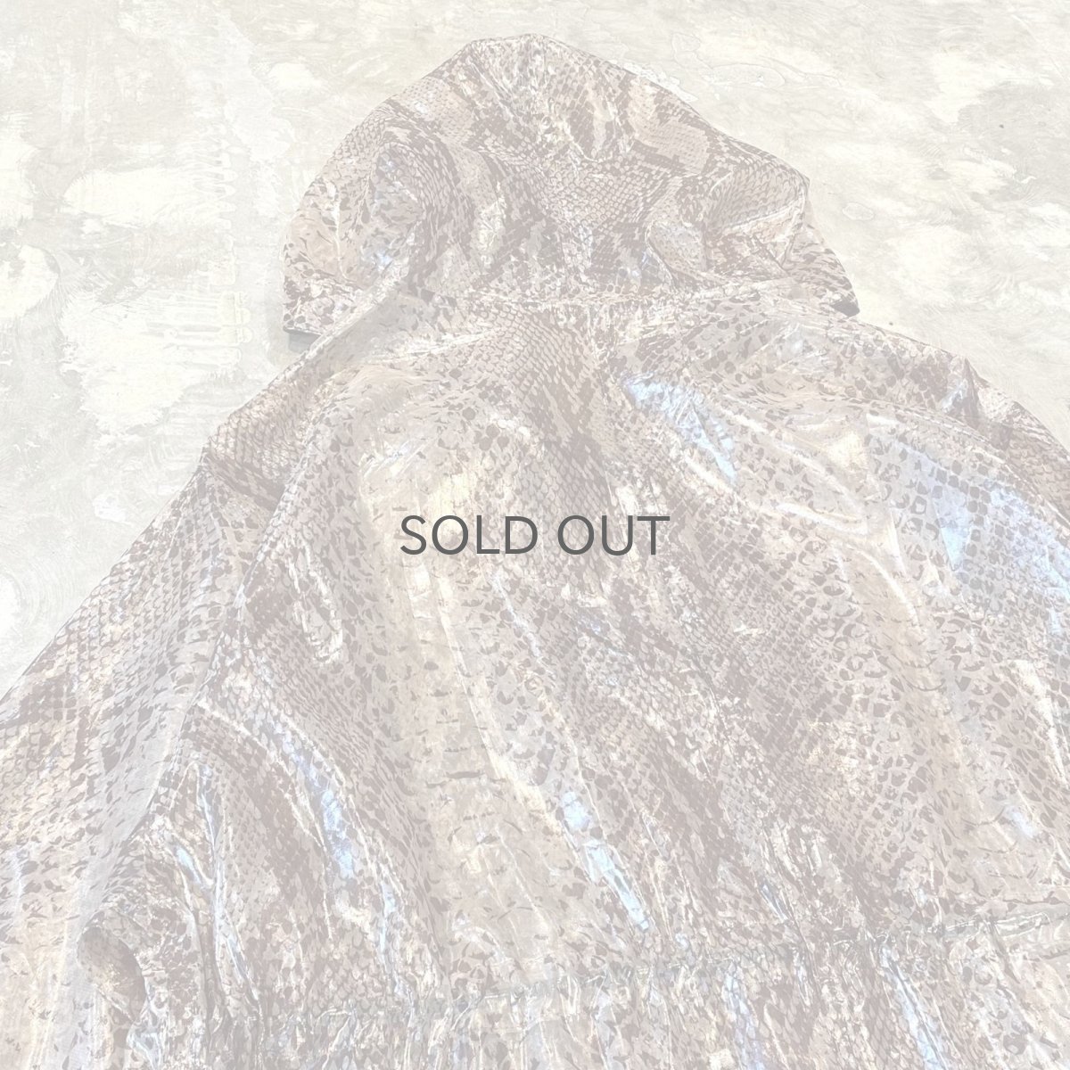 画像9: ALL OVER PYTHON PATTEN SHEER HOODIE JACKET / Mens L (9)