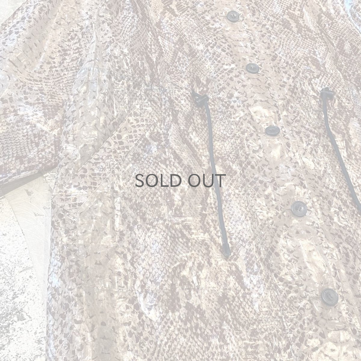 画像5: ALL OVER PYTHON PATTEN SHEER HOODIE JACKET / Mens L (5)