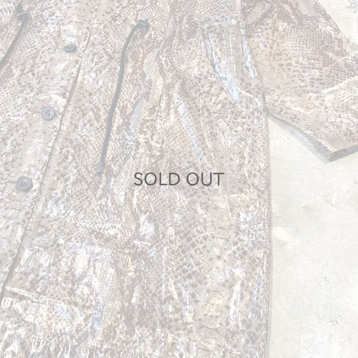 画像6: ALL OVER PYTHON PATTEN SHEER HOODIE JACKET / Mens L (6)