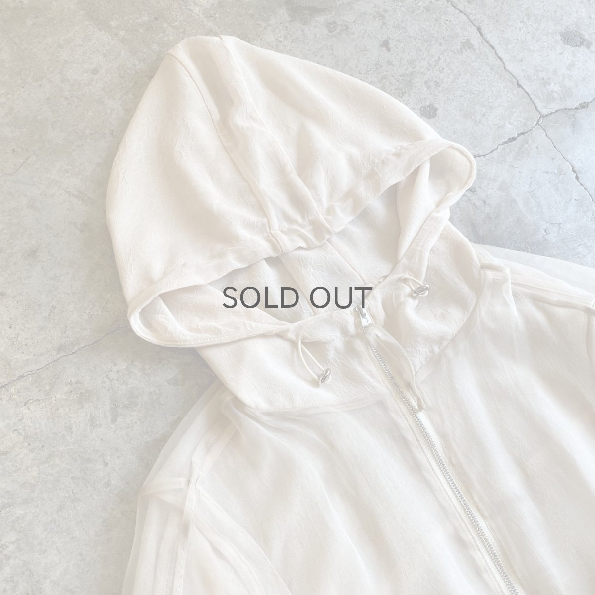 画像3: DOUBLE DESIGN SHEER HOODIE ZIP UP JACKET / Ladies M~L (3)