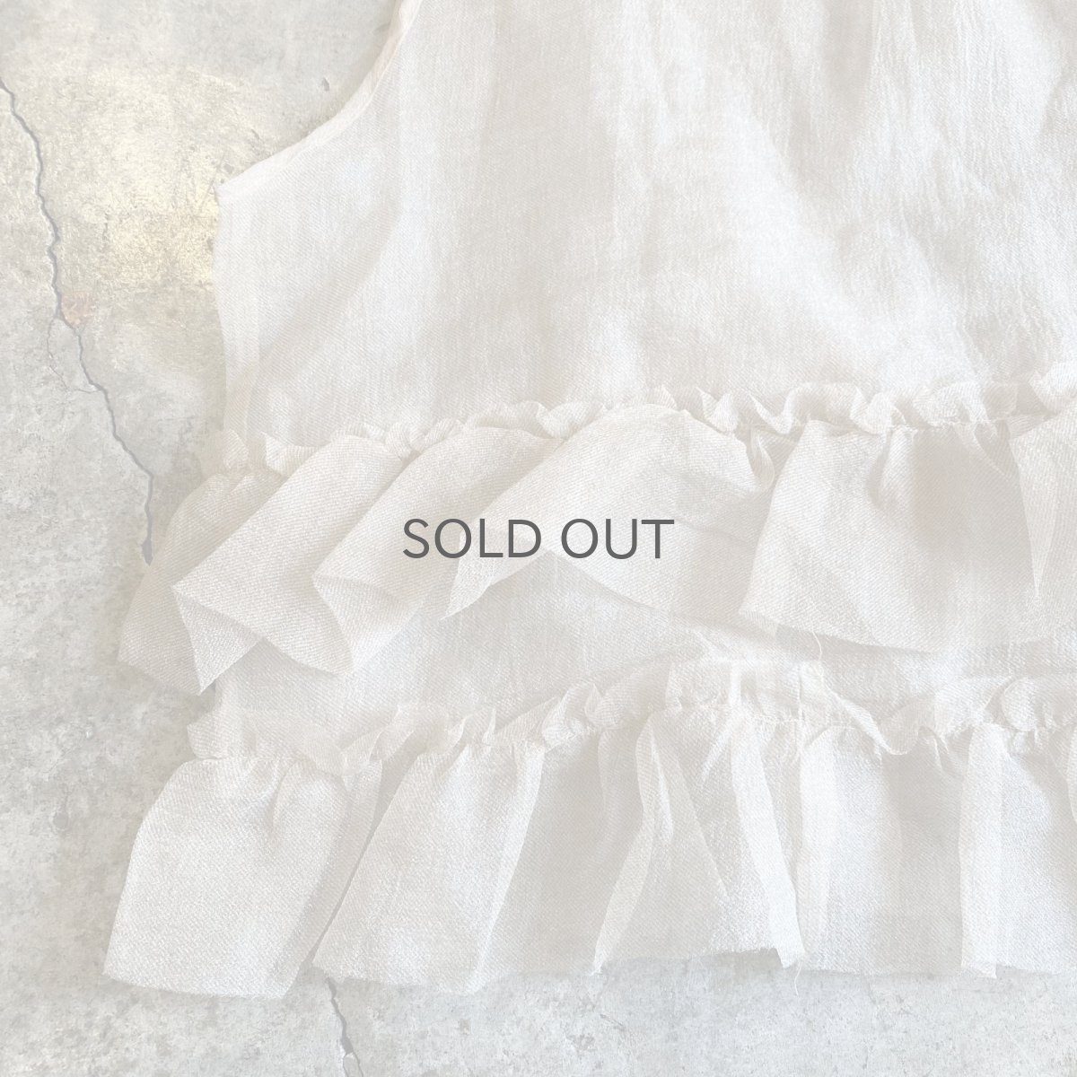 画像4: TIERED DOWN FRILL DESIGN N/S TOPS / Ladies L (4)