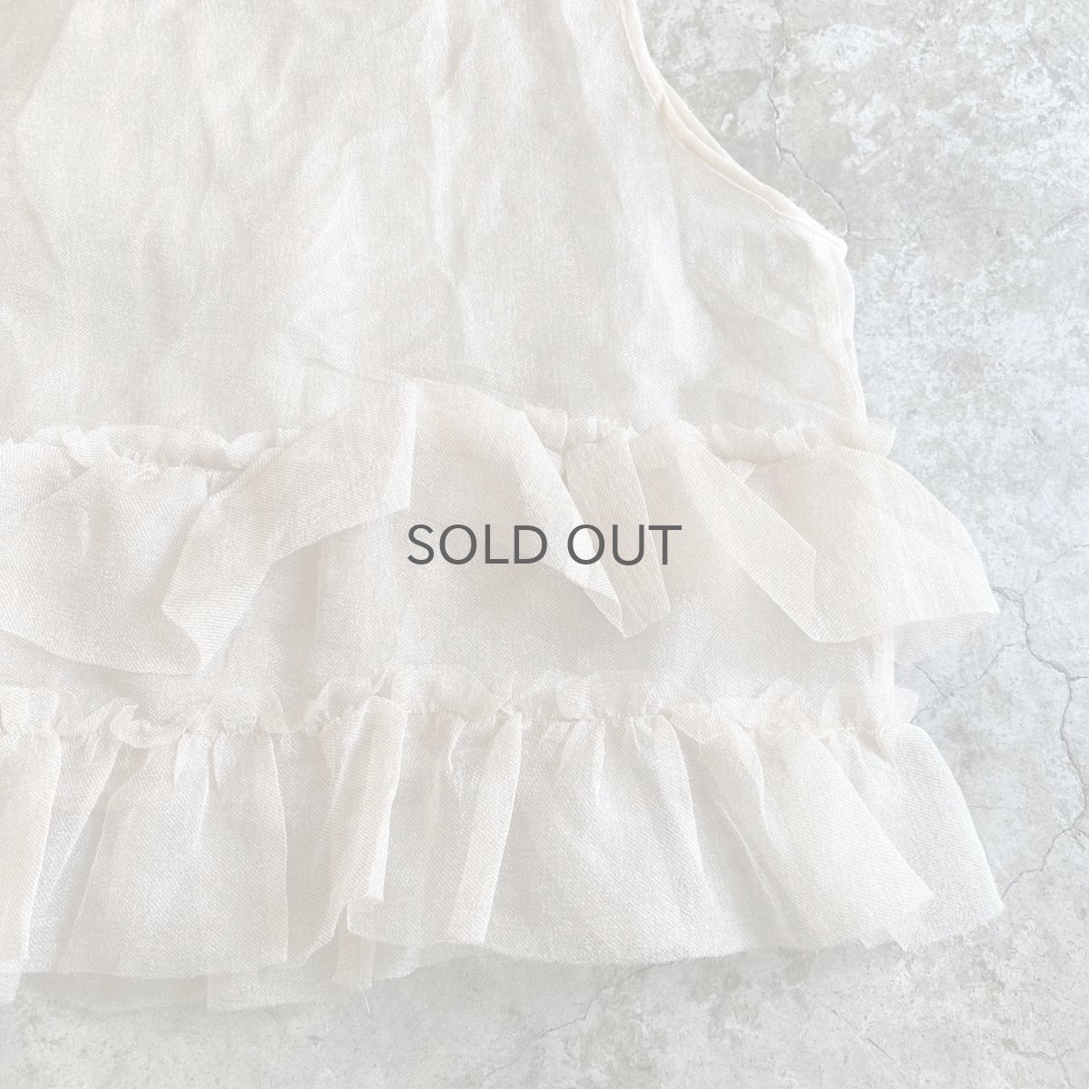 画像9: TIERED DOWN FRILL DESIGN N/S TOPS / Ladies L (9)