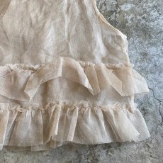 画像9: TIERED DOWN FRILL DESIGN N/S TOPS / Ladies L (9)