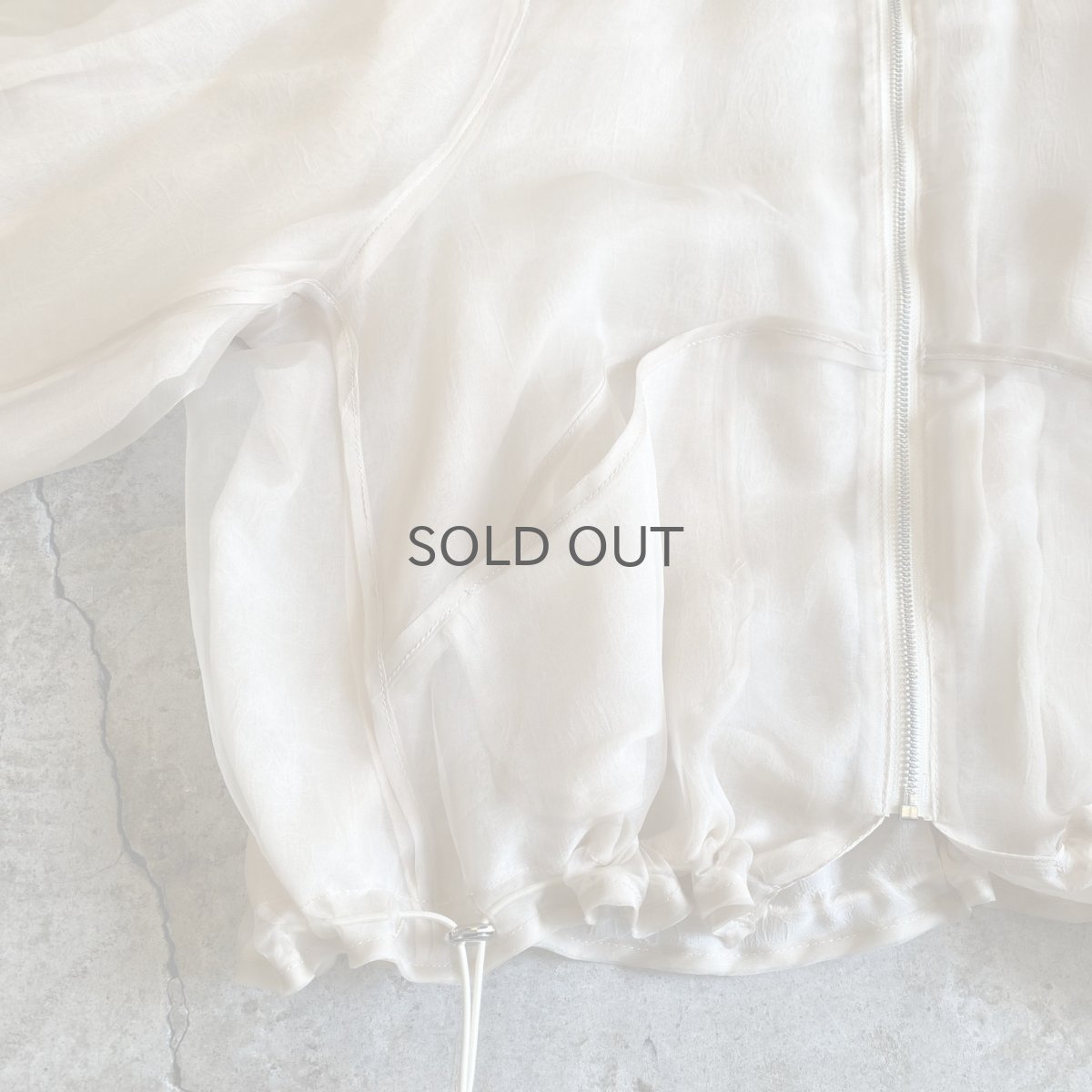 画像5: DOUBLE DESIGN SHEER HOODIE ZIP UP JACKET / Ladies M~L (5)