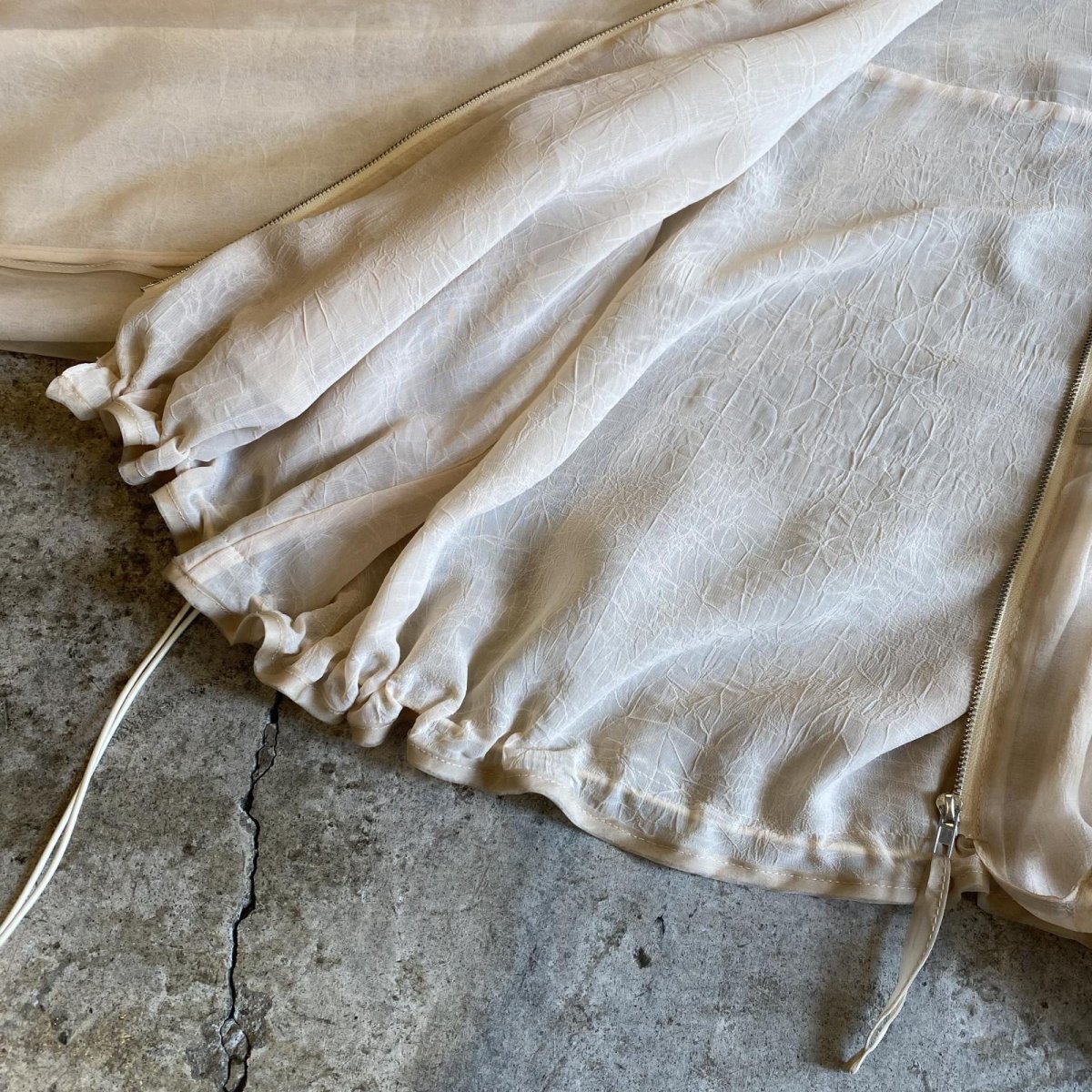 画像10: DOUBLE DESIGN SHEER HOODIE ZIP UP JACKET / Ladies M~L (10)