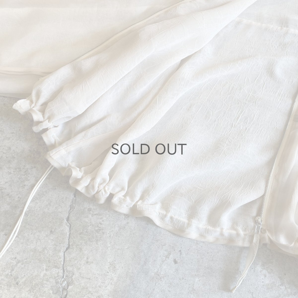 画像10: DOUBLE DESIGN SHEER HOODIE ZIP UP JACKET / Ladies M~L (10)