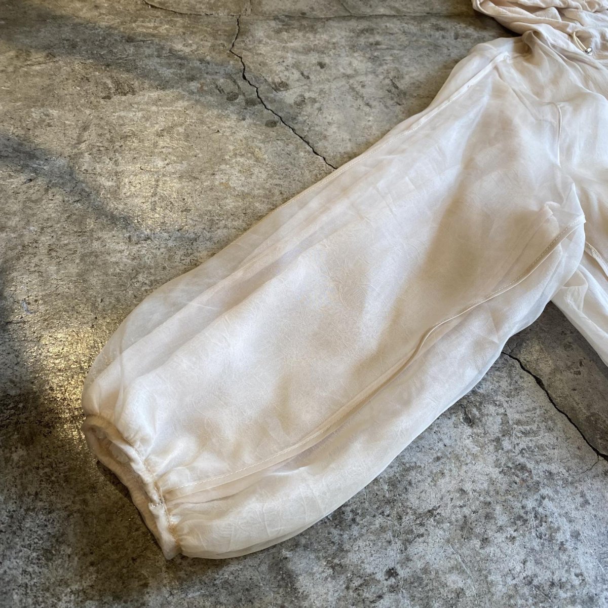 画像7: DOUBLE DESIGN SHEER HOODIE ZIP UP JACKET / Ladies M~L (7)