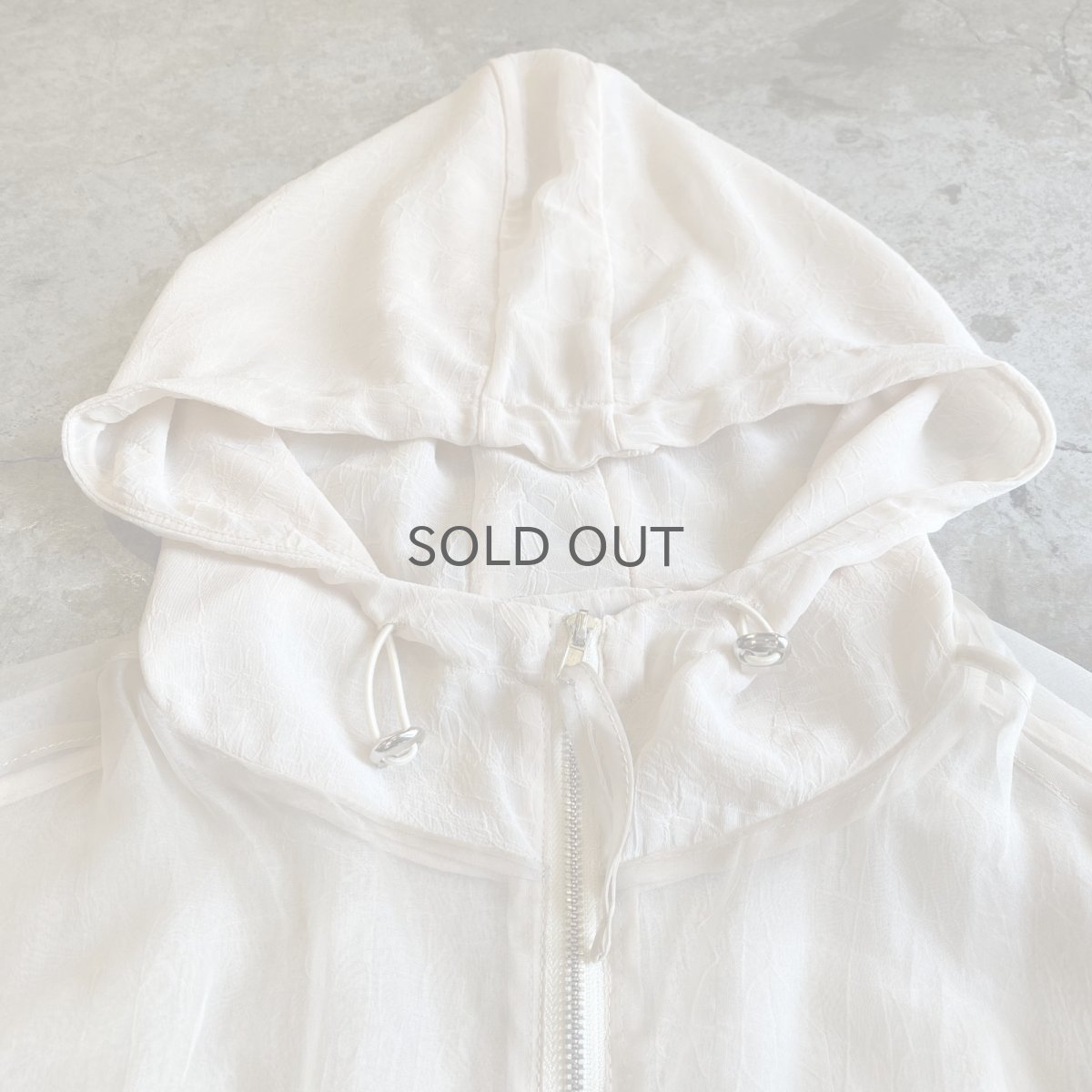 画像4: DOUBLE DESIGN SHEER HOODIE ZIP UP JACKET / Ladies M~L (4)