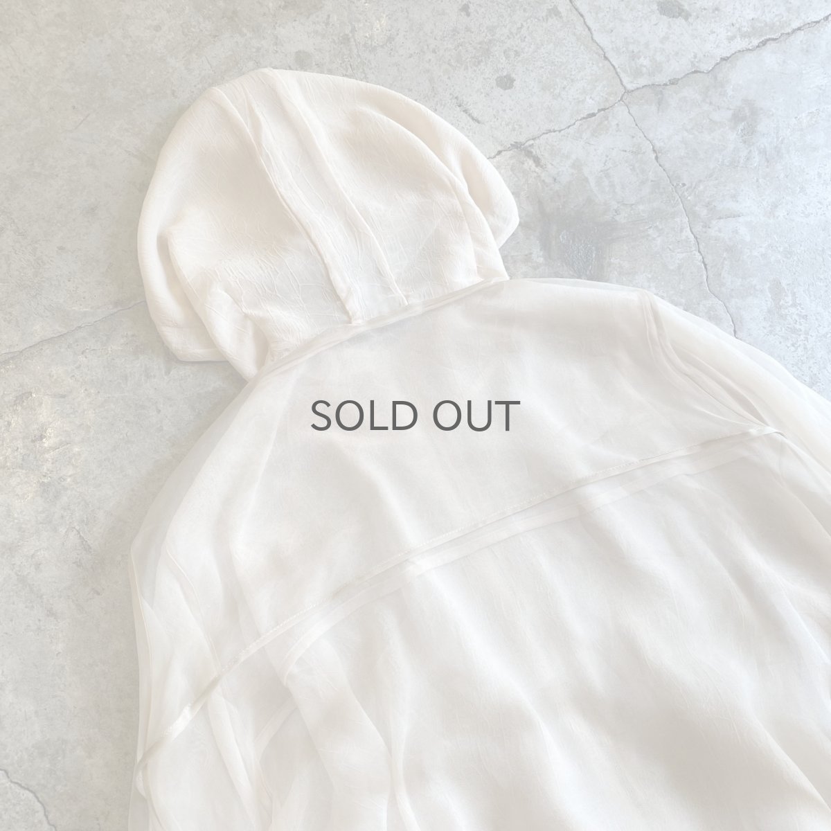 画像11: DOUBLE DESIGN SHEER HOODIE ZIP UP JACKET / Ladies M~L (11)