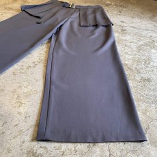 画像5: CHARCOAL GREY COLOR PLEATED SKIRT SEPARATE LAYERED PANTS / W29 (5)