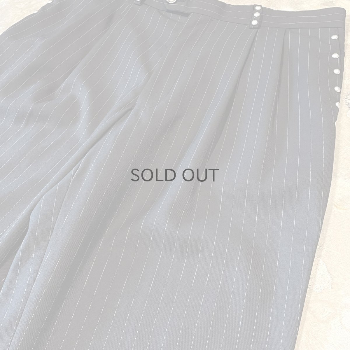 画像4: STUDS DECORATIVE STRIPE PATTERN SLACKS / W30 (4)