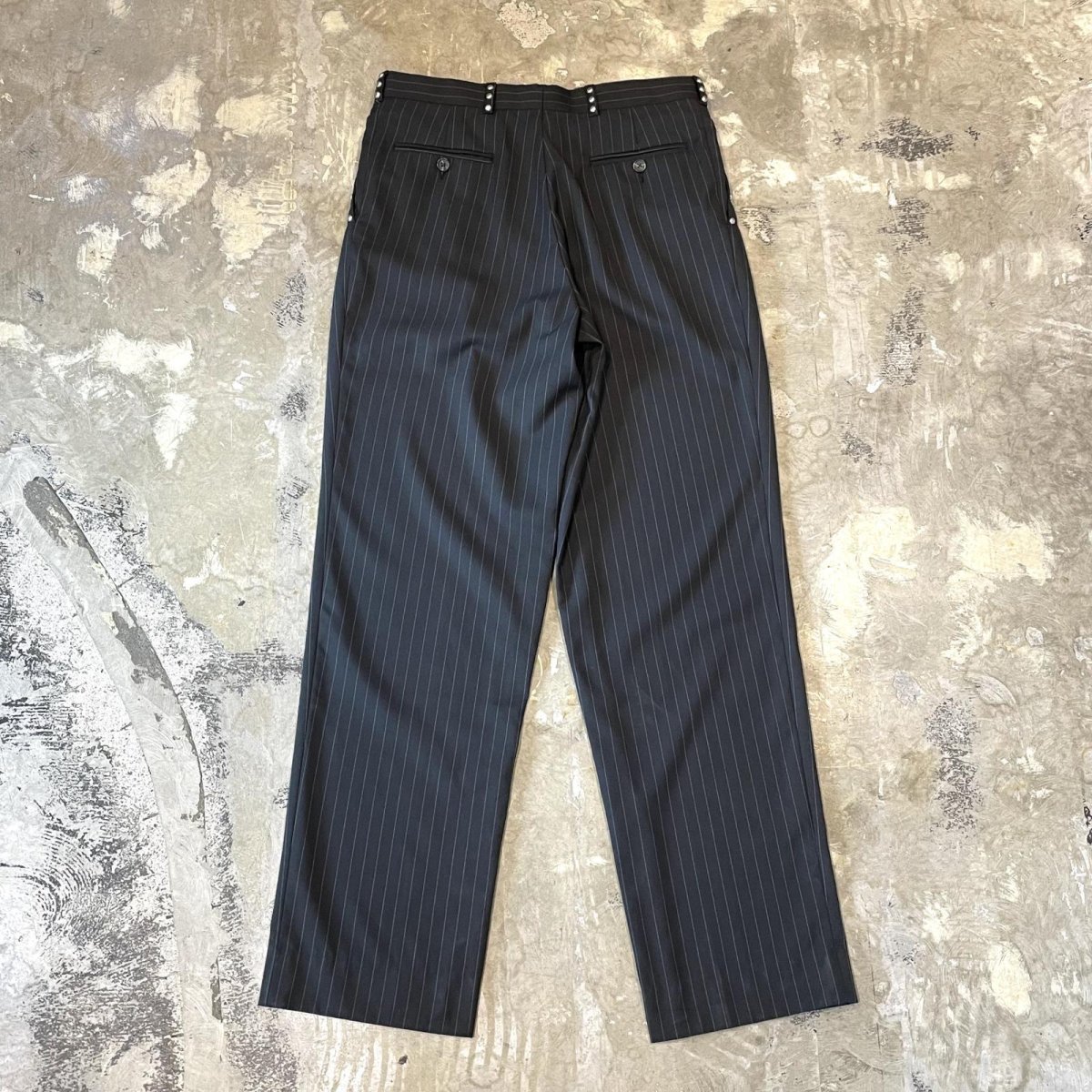 画像2: STUDS DECORATIVE STRIPE PATTERN SLACKS / W30 (2)