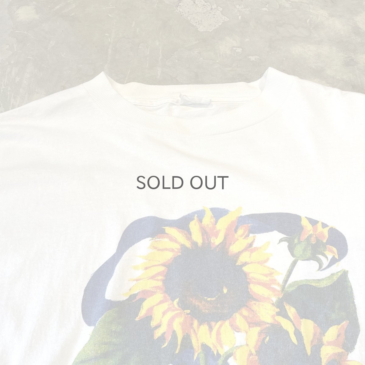 画像11: 90's FRONT SUNFLOWER ART PRINTED S/S TEE / Mens XL (11)