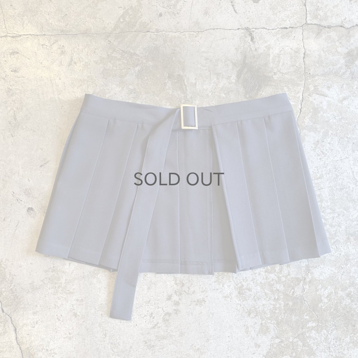 画像12: CHARCOAL GREY COLOR PLEATED SKIRT SEPARATE LAYERED PANTS / W29 (12)