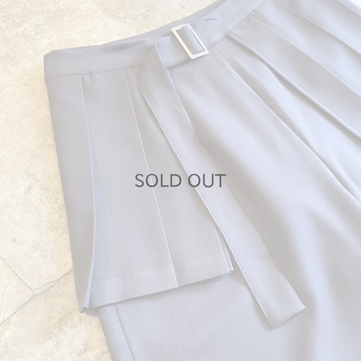 画像6: CHARCOAL GREY COLOR PLEATED SKIRT SEPARATE LAYERED PANTS / W29 (6)