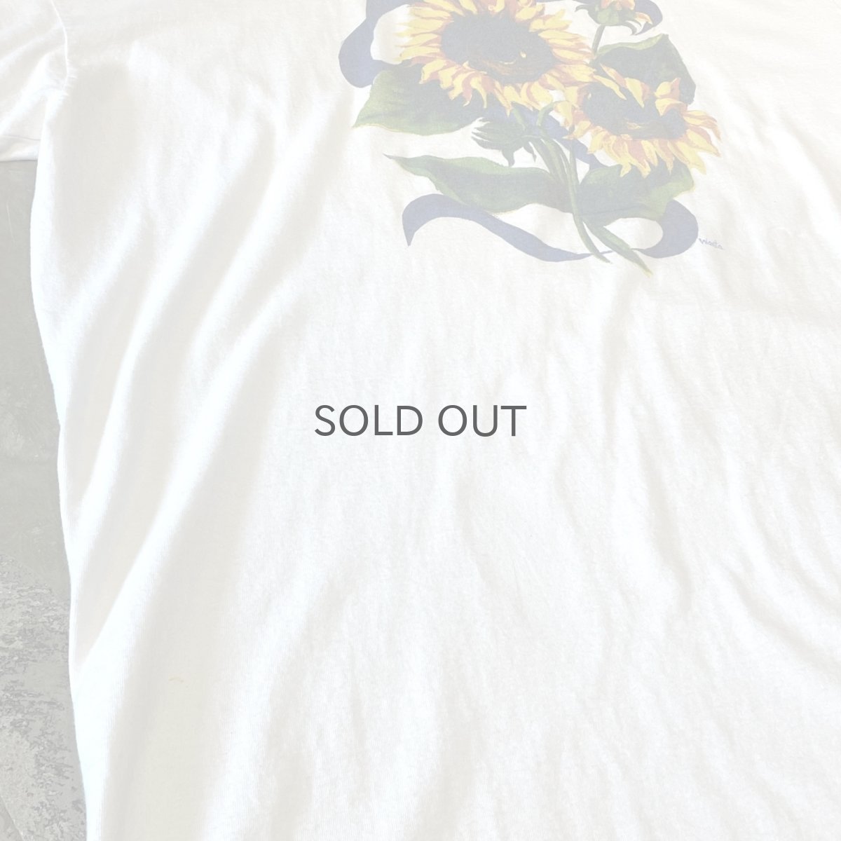 画像5: 90's FRONT SUNFLOWER ART PRINTED S/S TEE / Mens XL (5)
