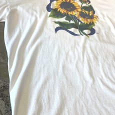 画像5: 90's FRONT SUNFLOWER ART PRINTED S/S TEE / Mens XL (5)