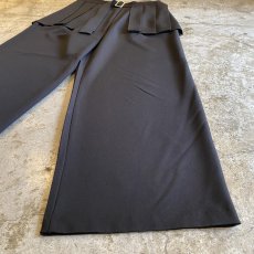 画像5: BLACK COLOR PLEATED SKIRT SEPARATE LAYERED PANTS / W28 (5)