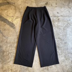 画像8: BLACK COLOR PLEATED SKIRT SEPARATE LAYERED PANTS / W28 (8)