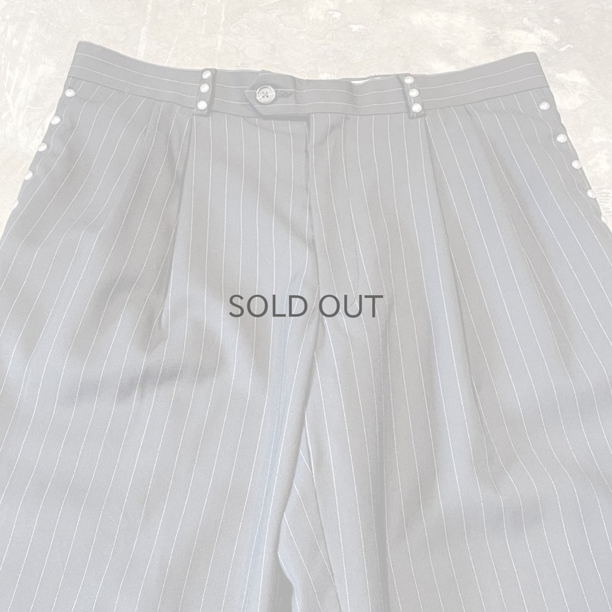 画像10: STUDS DECORATIVE STRIPE PATTERN SLACKS / W30 (10)