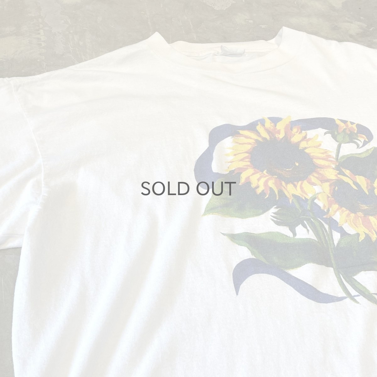 画像3: 90's FRONT SUNFLOWER ART PRINTED S/S TEE / Mens XL (3)