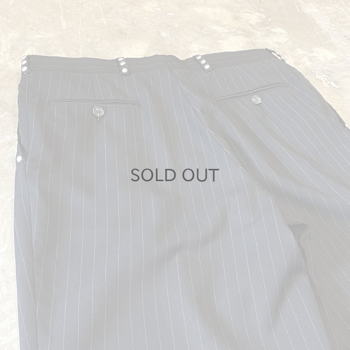 画像9: STUDS DECORATIVE STRIPE PATTERN SLACKS / W30 (9)
