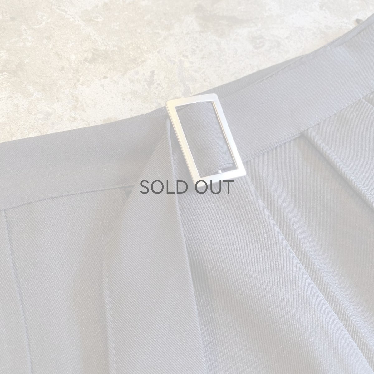 画像4: BLACK COLOR PLEATED SKIRT SEPARATE LAYERED PANTS / W28 (4)