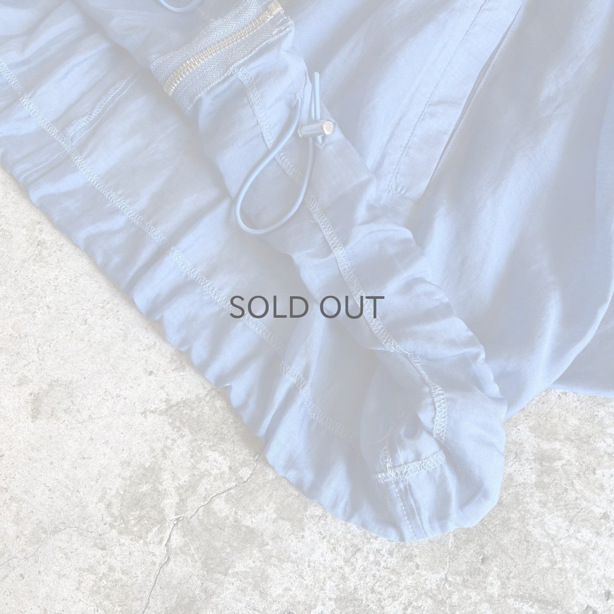 画像5: DOWN DRAW CODE BACK DESIGN COLOR SHEER ZIP UP JACKET / Ladies M (5)