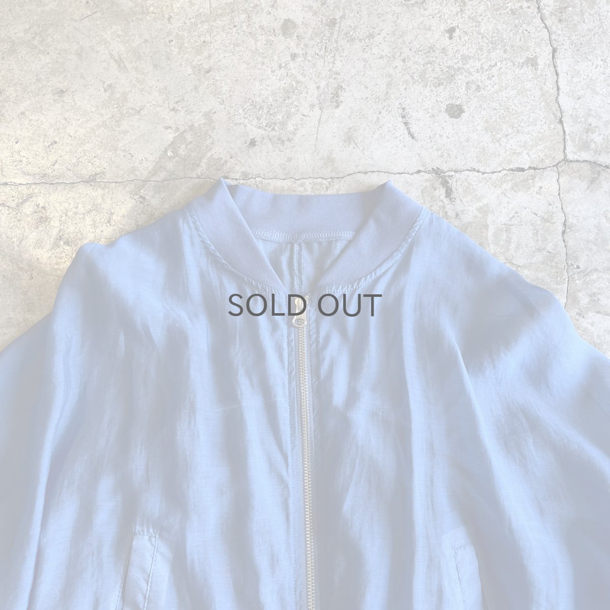 画像8: DOWN DRAW CODE BACK DESIGN COLOR SHEER ZIP UP JACKET / Ladies M (8)