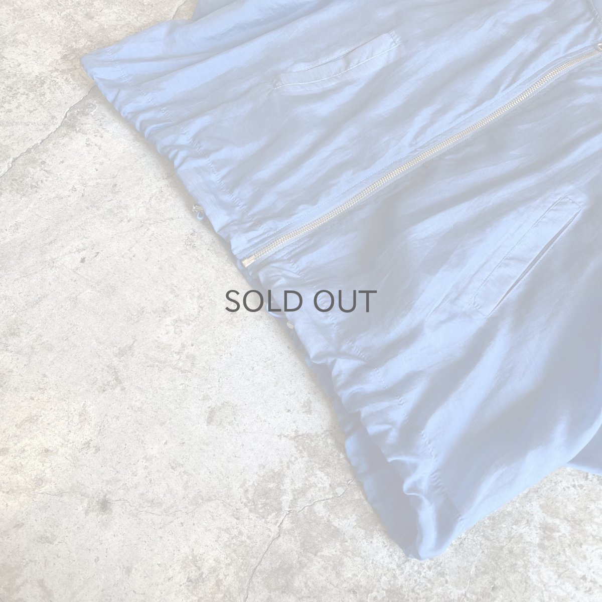 画像4: DOWN DRAW CODE BACK DESIGN COLOR SHEER ZIP UP JACKET / Ladies M (4)