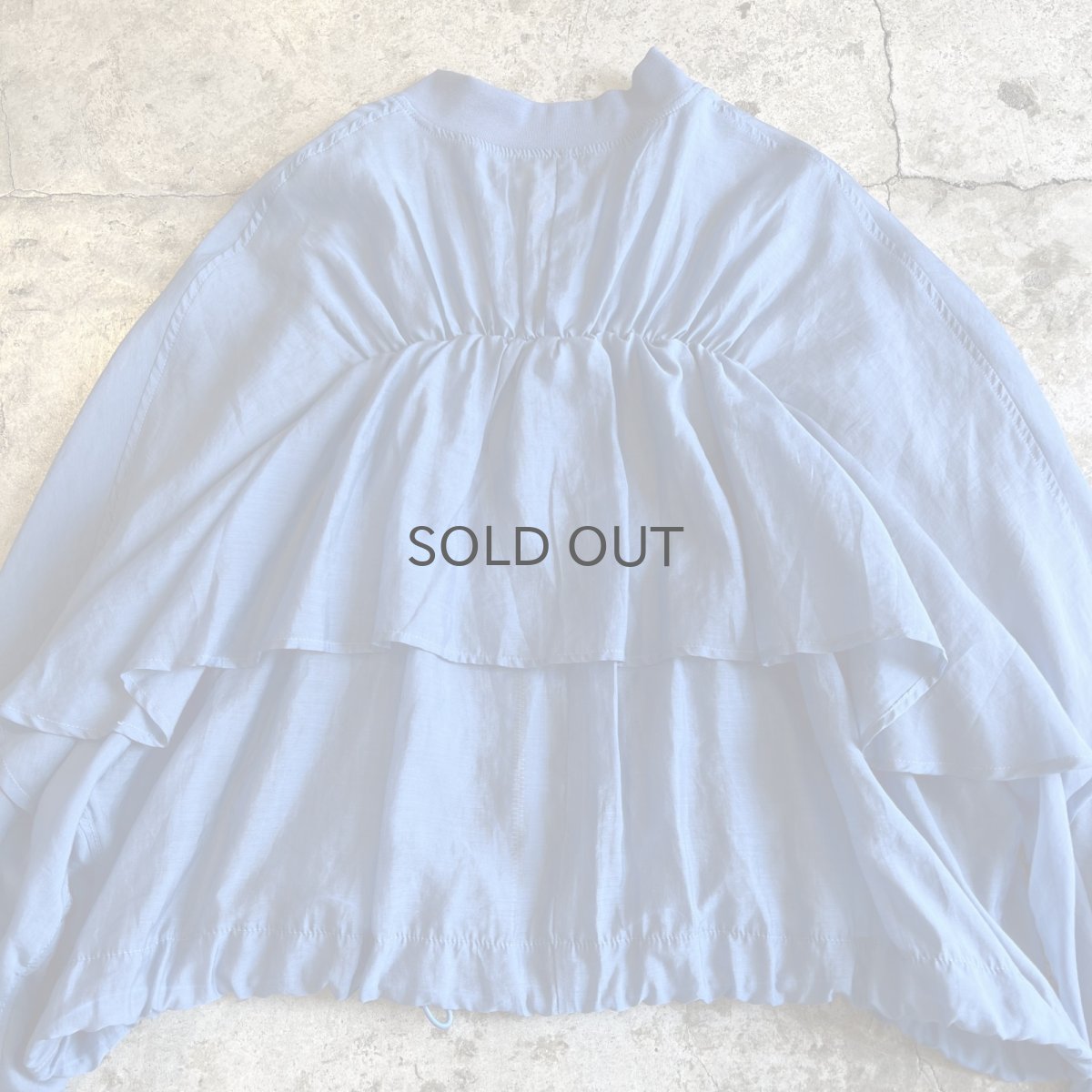 画像9: DOWN DRAW CODE BACK DESIGN COLOR SHEER ZIP UP JACKET / Ladies M (9)