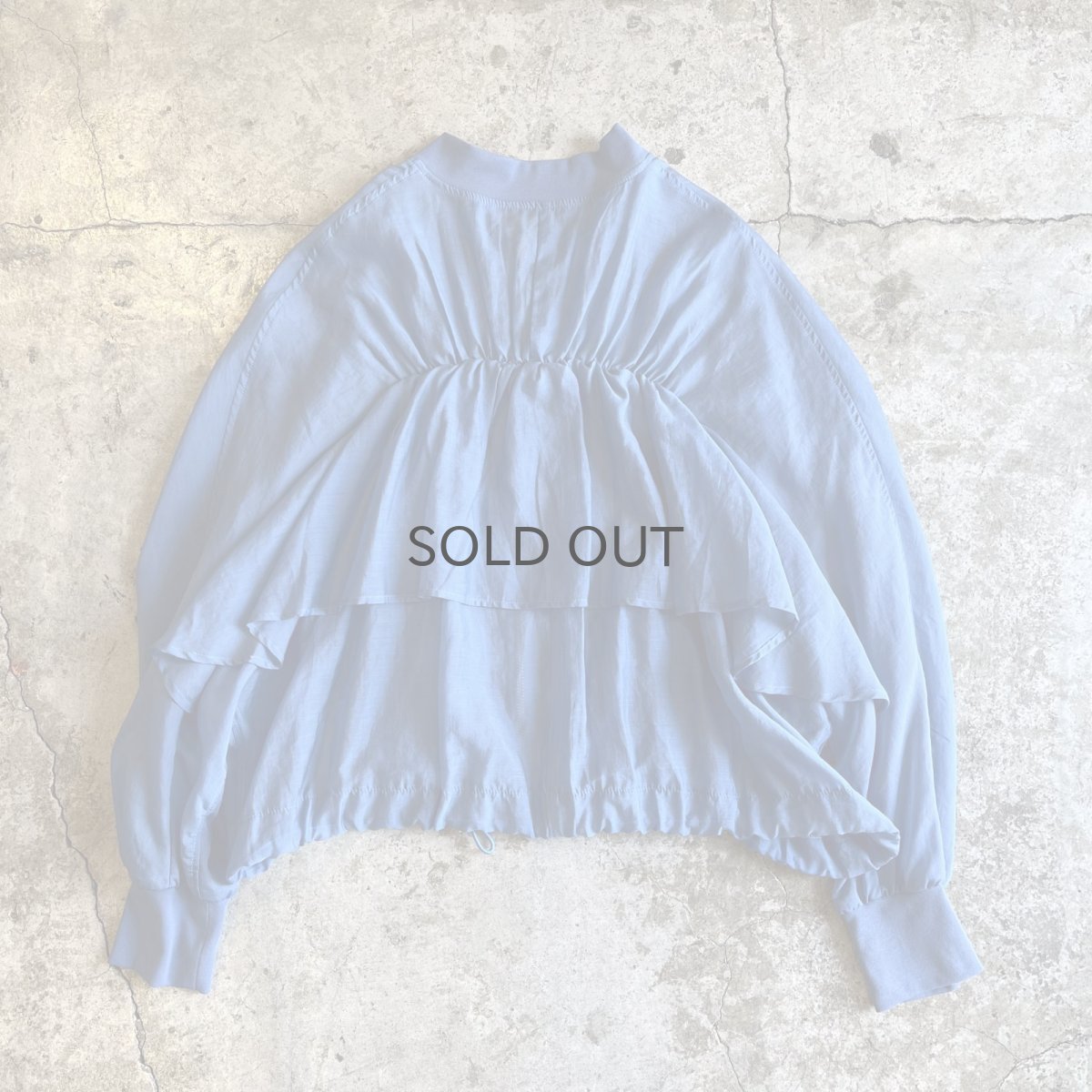 画像2: DOWN DRAW CODE BACK DESIGN COLOR SHEER ZIP UP JACKET / Ladies M (2)