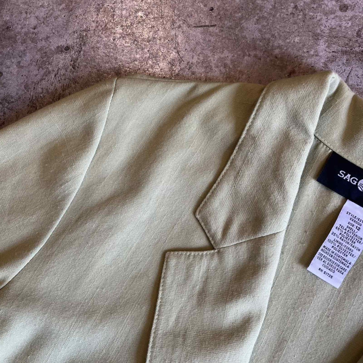 画像10: PALE TONE DOUBLE POCKET DESIGN TAILORED JACKET / Ladies M(12) (10)