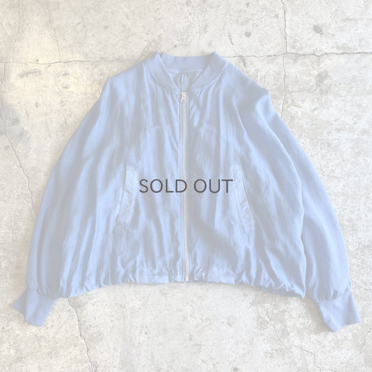 画像1: DOWN DRAW CODE BACK DESIGN COLOR SHEER ZIP UP JACKET / Ladies M (1)