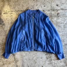 画像1: DOWN DRAW CODE BACK DESIGN COLOR SHEER ZIP UP JACKET / Ladies M (1)