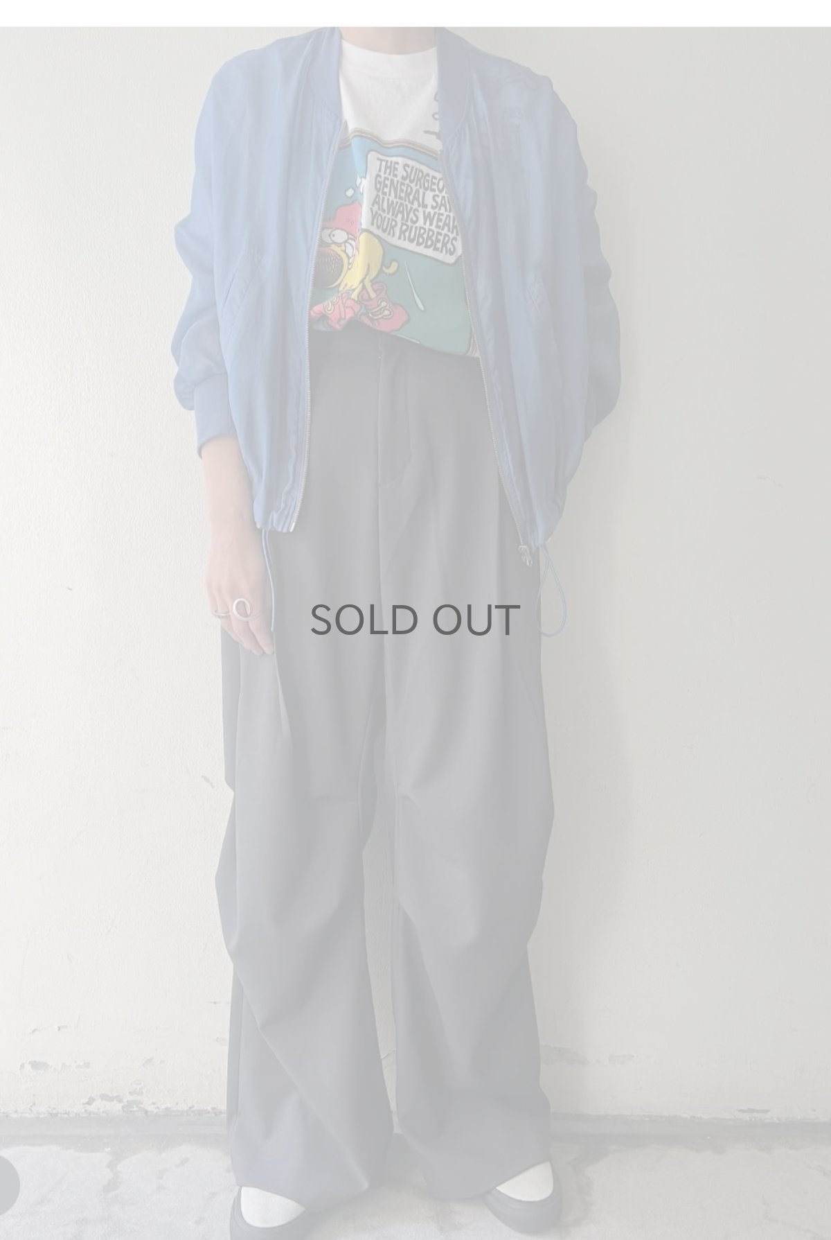 画像11: DOWN DRAW CODE BACK DESIGN COLOR SHEER ZIP UP JACKET / Ladies M (11)