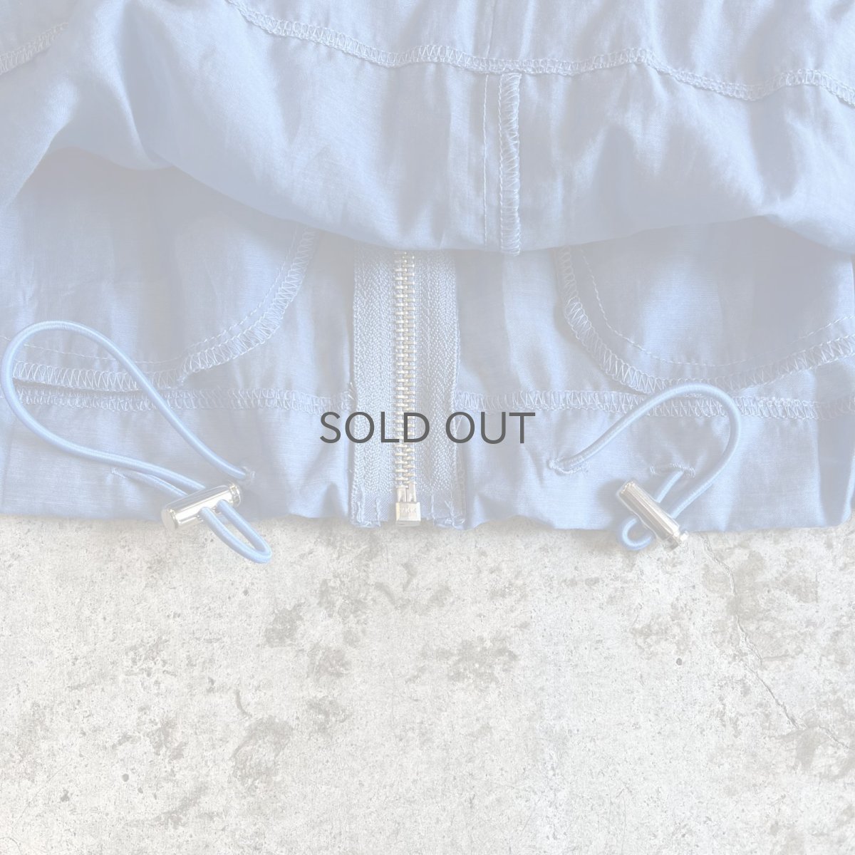 画像6: DOWN DRAW CODE BACK DESIGN COLOR SHEER ZIP UP JACKET / Ladies M (6)