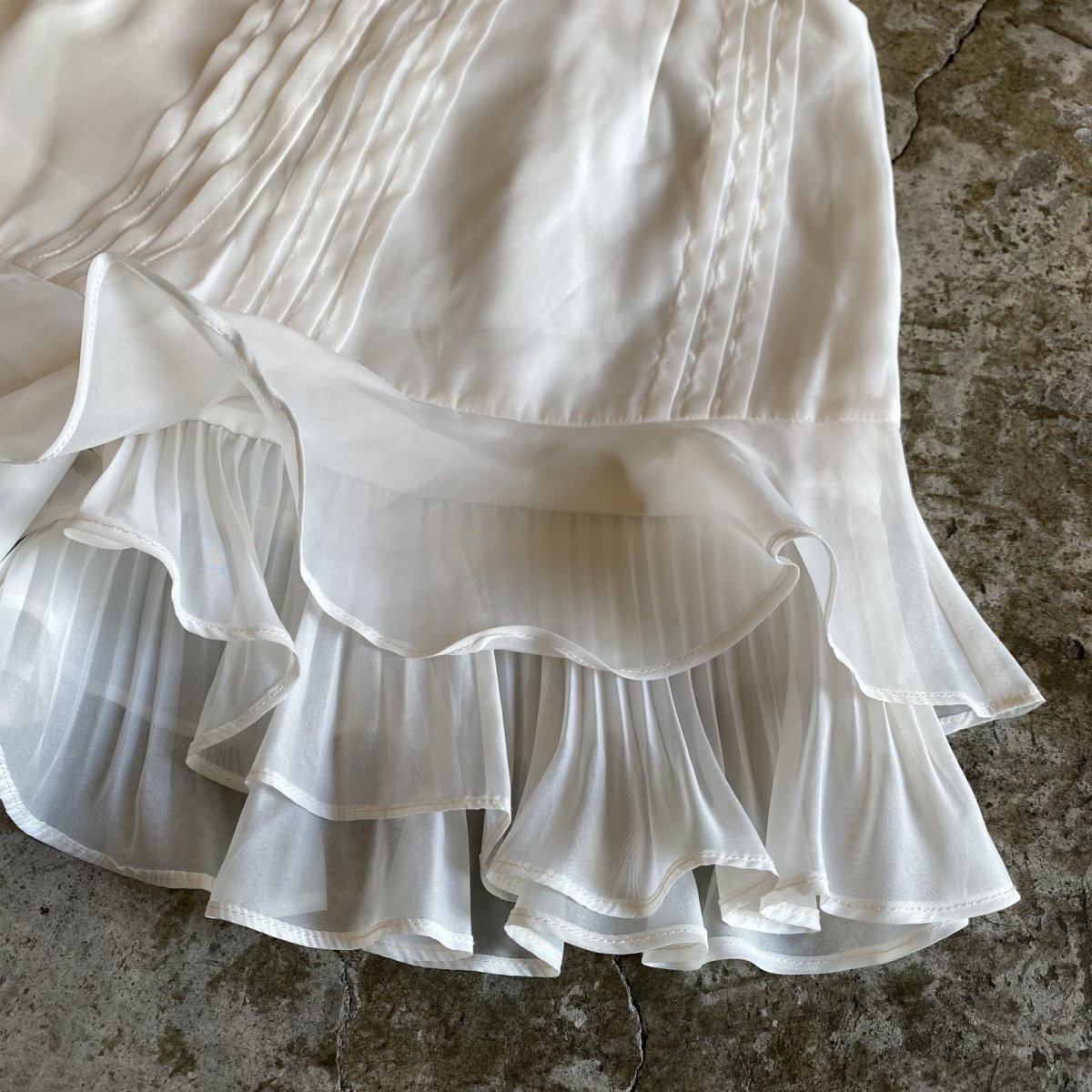 画像4: TIERED FRILL SHEER LAYERED DESIGN PANTS / W26~W28 (4)