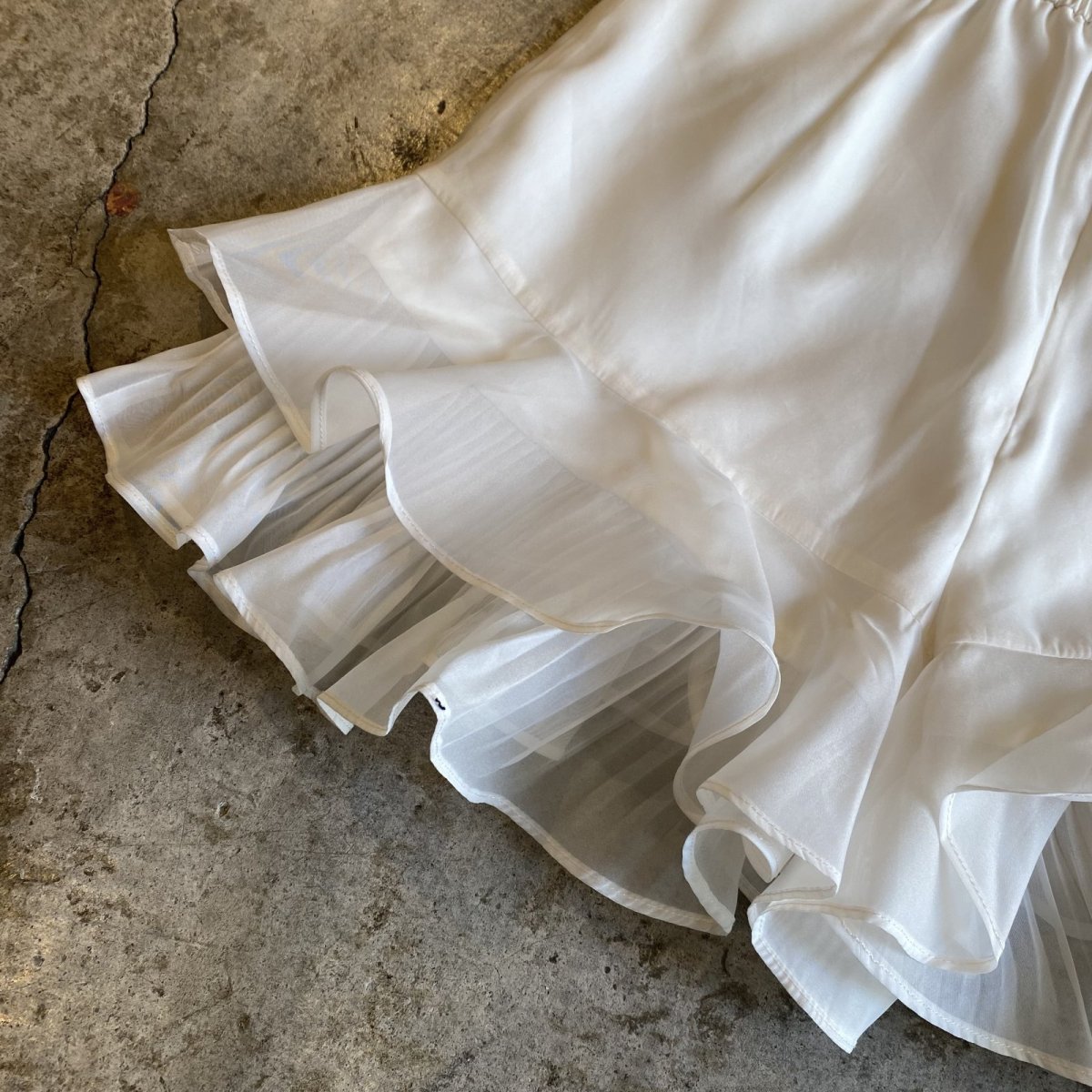 画像6: TIERED FRILL SHEER LAYERED DESIGN PANTS / W26~W28 (6)