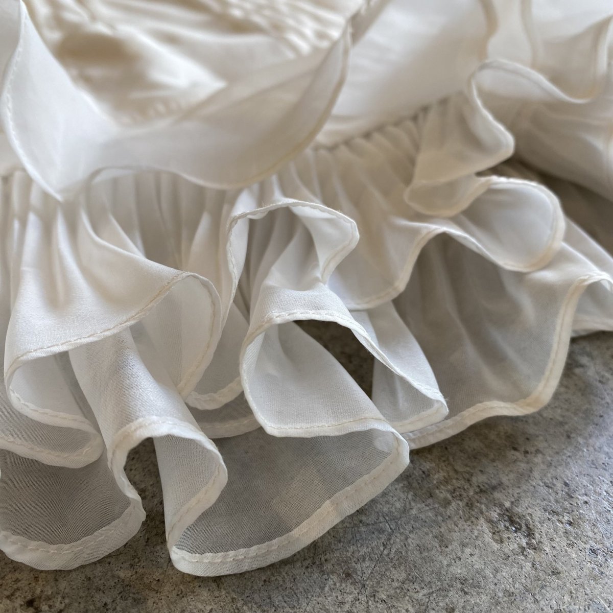 画像10: TIERED FRILL SHEER LAYERED DESIGN PANTS / W26~W28 (10)