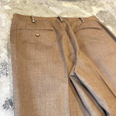 画像9: STUDS DECORATIVE BROWN COLOR SLACKS / W31 (9)