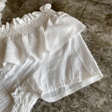 画像7: CROSS DESIGN FRILL VNECK S/S TOPS / Ladies M (7)