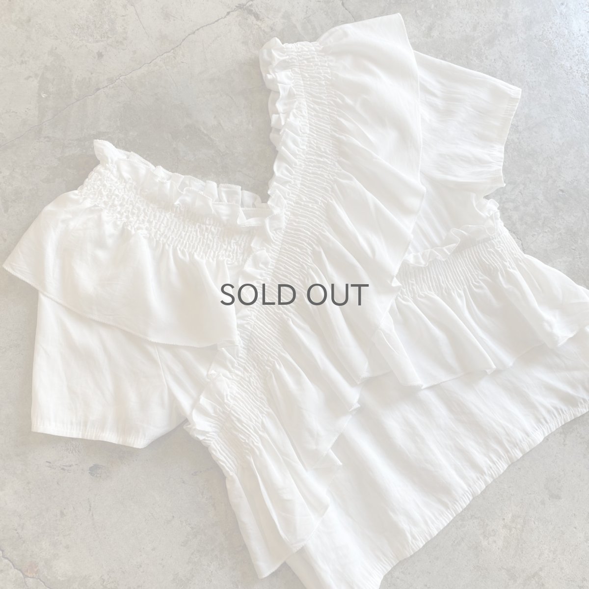 画像3: CROSS DESIGN FRILL VNECK S/S TOPS / Ladies M (3)