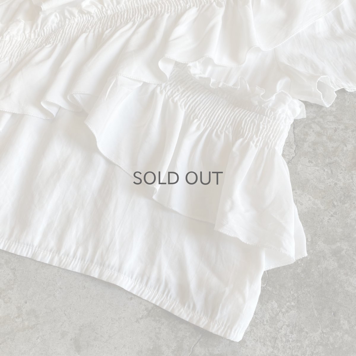 画像6: CROSS DESIGN FRILL VNECK S/S TOPS / Ladies M (6)