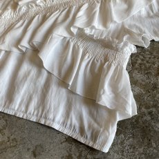 画像6: CROSS DESIGN FRILL VNECK S/S TOPS / Ladies M (6)
