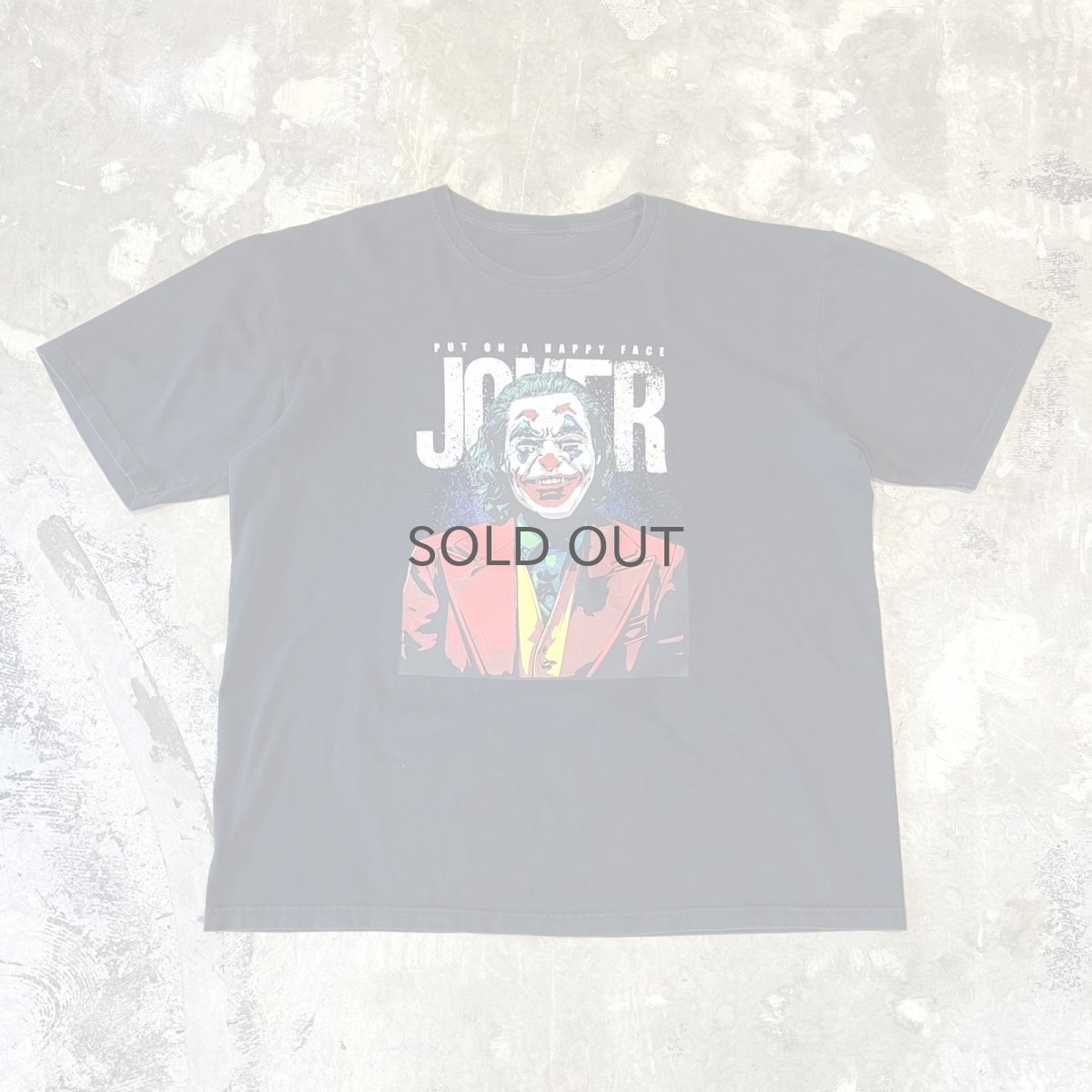 画像1: "PUT ON A HAPPY FACE" JOKER FRONT PRINTED S/S TEE / Mens XL (1)