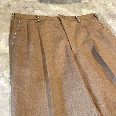 画像3: STUDS DECORATIVE BROWN COLOR SLACKS / W31 (3)