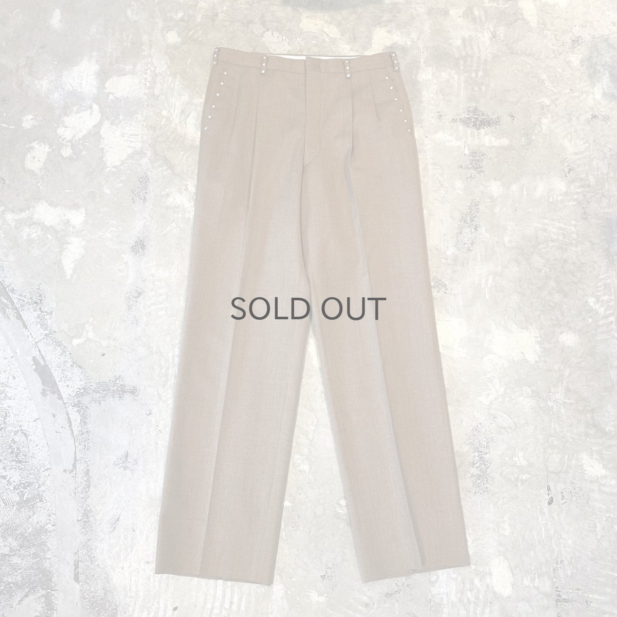 画像1: STUDS DECORATIVE BROWN COLOR SLACKS / W31 (1)