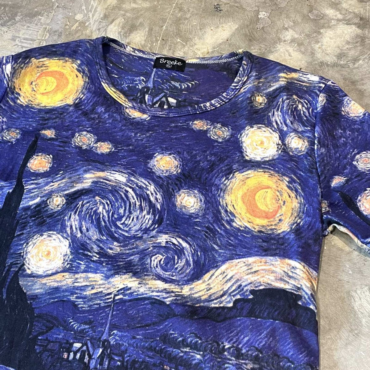 画像4: ALL OVER "GOGH" ART PATTERN S/S TEE / Mens XL(M) (4)