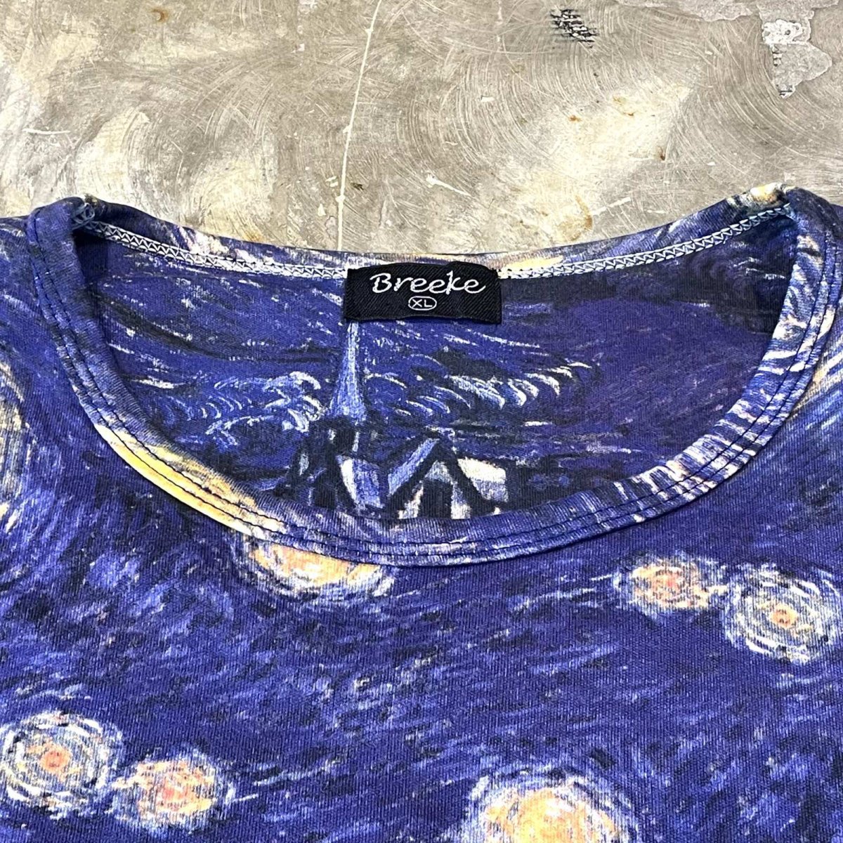 画像10: ALL OVER "GOGH" ART PATTERN S/S TEE / Mens XL(M) (10)